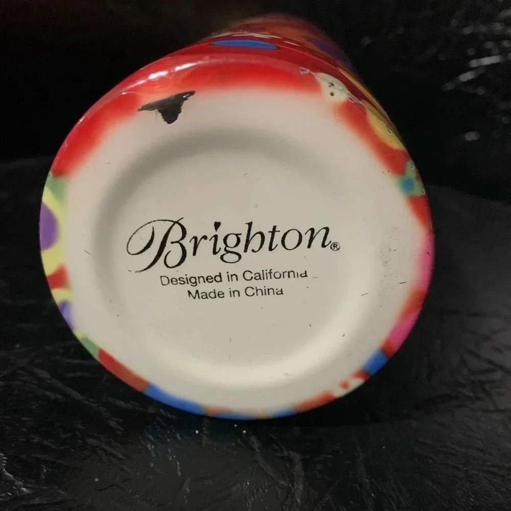 Brighton Bev To Go Tumbler Thermos Stainless Red Bright Floral 16 FL OZ - Picture 2 of 5